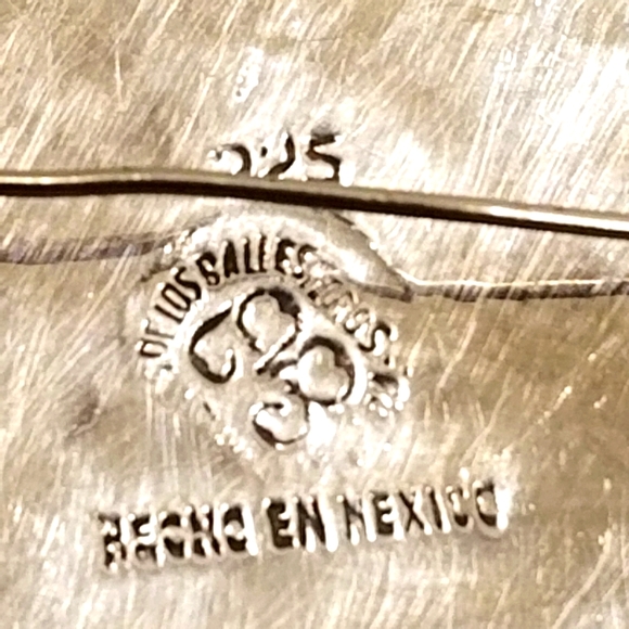 🔻REDUCED❣Los Ballesteros Vintage Silver Abalone Clover Brooch Hand Crafted Rare - Picture 4 of 11